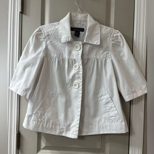 Baccini Ivory Cotton-Blend Jacket